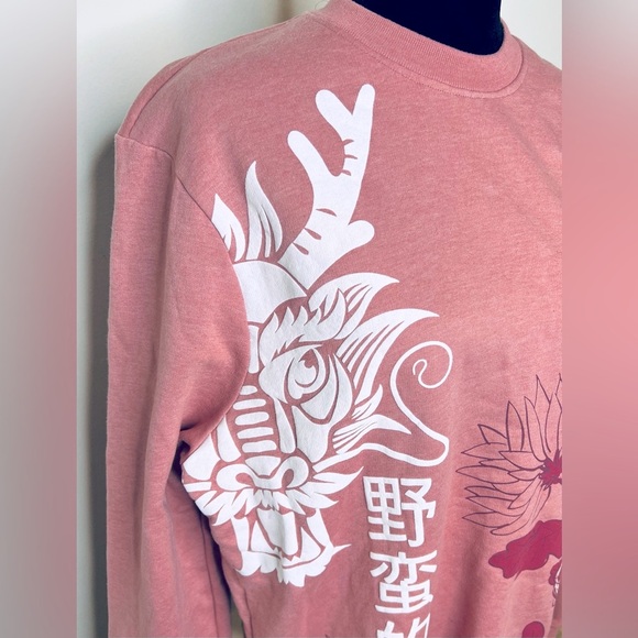 Men’s Blind Rooster “Ruthless” pink crewneck long sleeve sweatshirt. Medium EUC - Picture 2 of 11